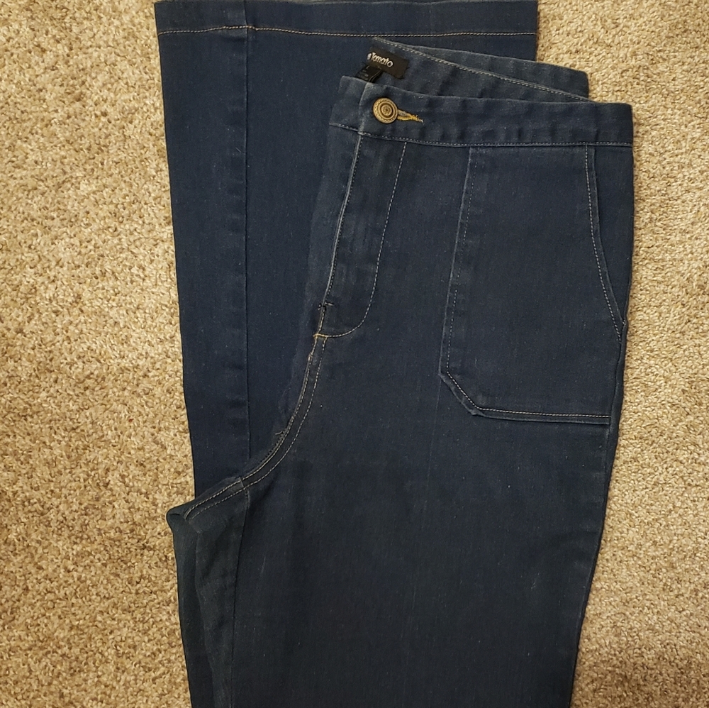 High-Waist Bell Bottom Flare Jeans